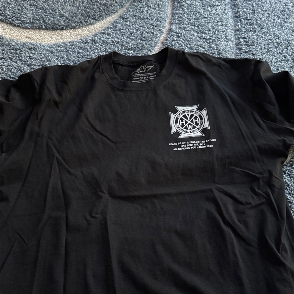 NWOT.. Fear The Lamb men’s religious Black T-Shirt